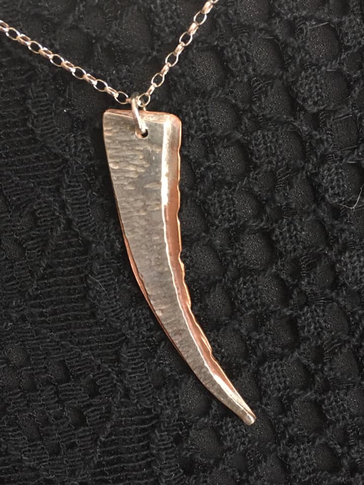 Copper and Silver Pendant