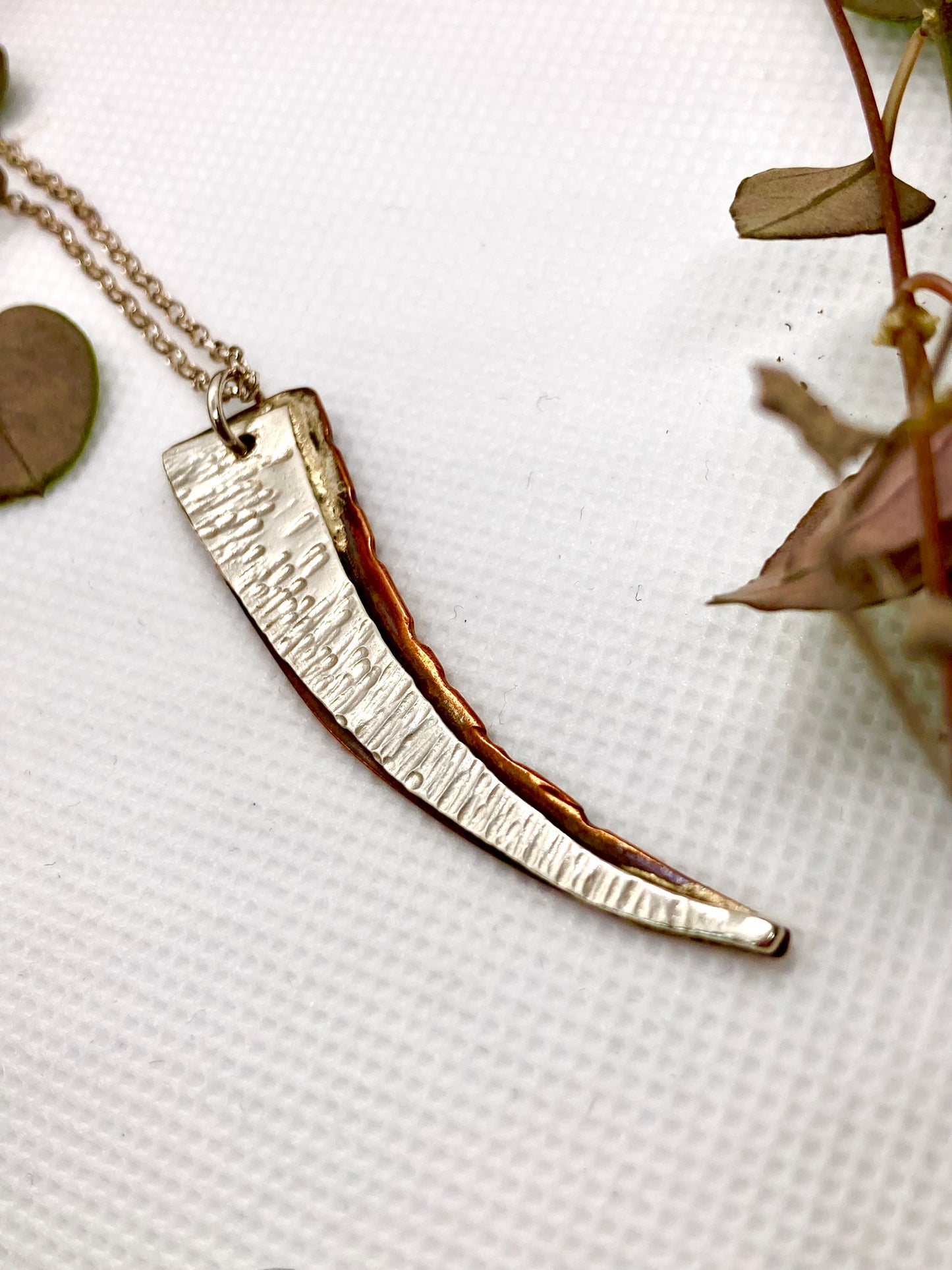 Copper and Silver Pendant