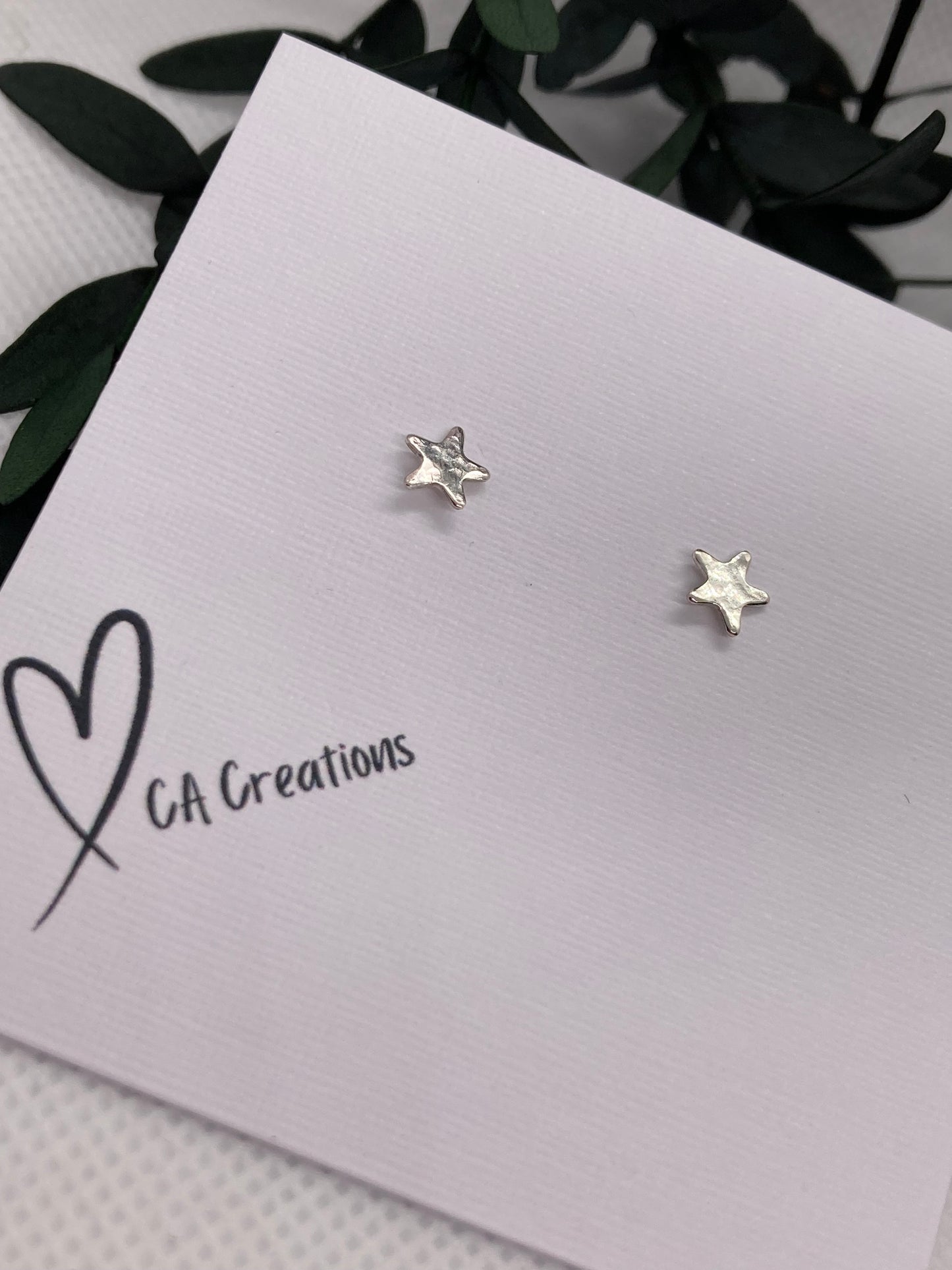 Tiny Silver Studs - Stars