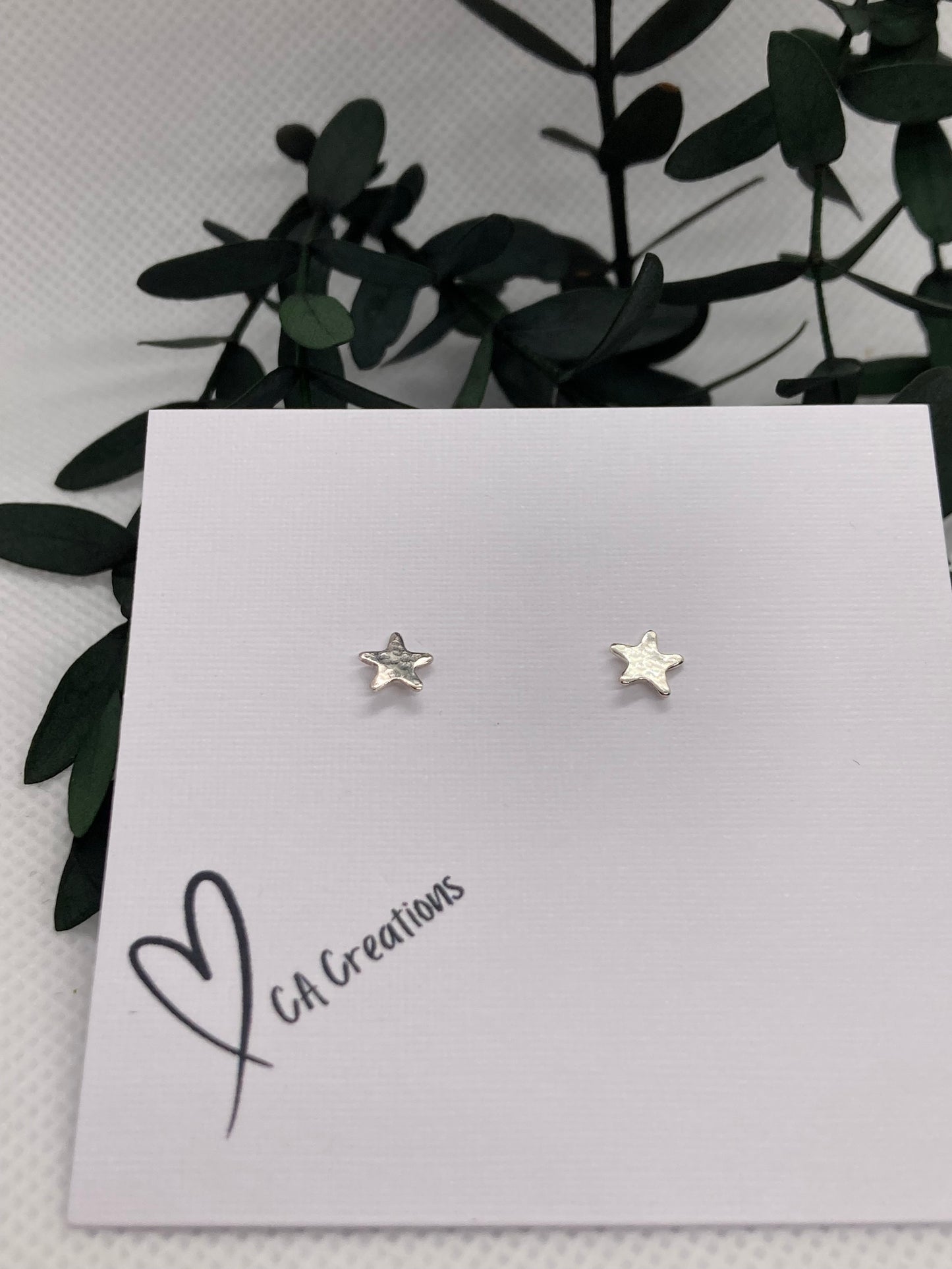 Tiny Silver Studs - Stars